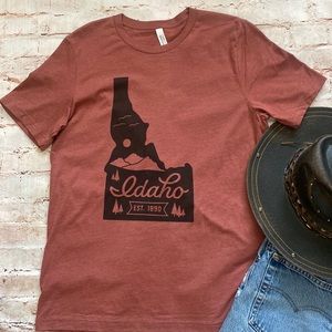 Idaho T-Shirt Brick Red Size Medium NWOT